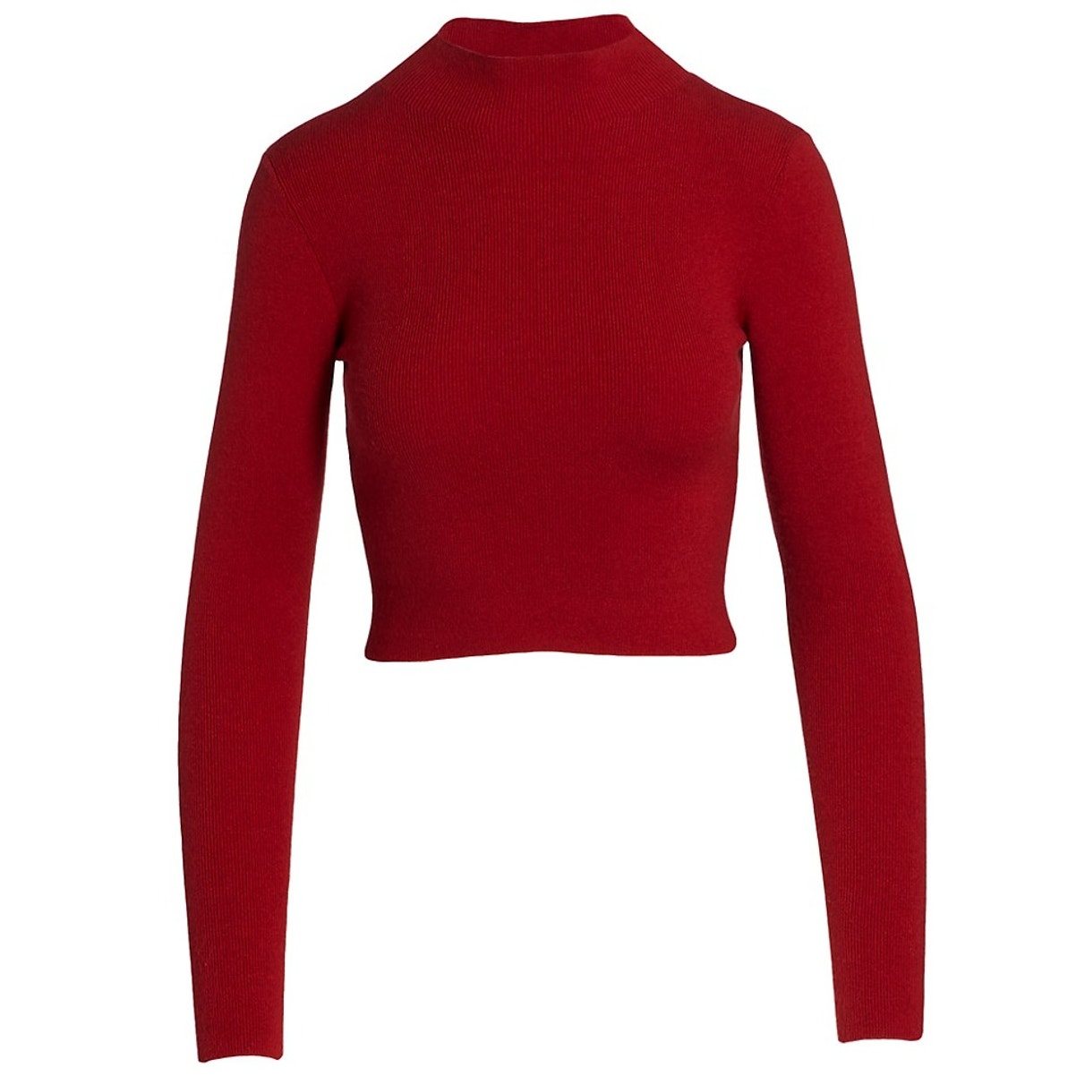 Olivia Mock Neck Cropped Ruby Ciara Sweater Size Medium